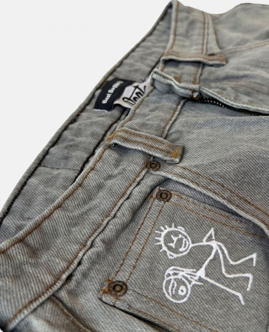BSAT Stickman The F*ck Jeans Grey...