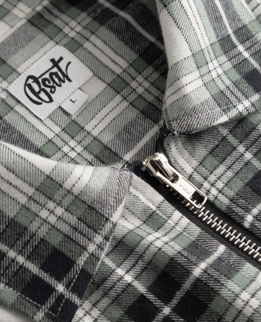 BSAT Studio Flannel Zip Shirt – Grid...