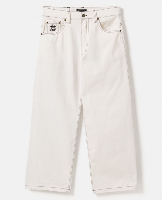 BSAT Cali Skull White Baggy Jeans...