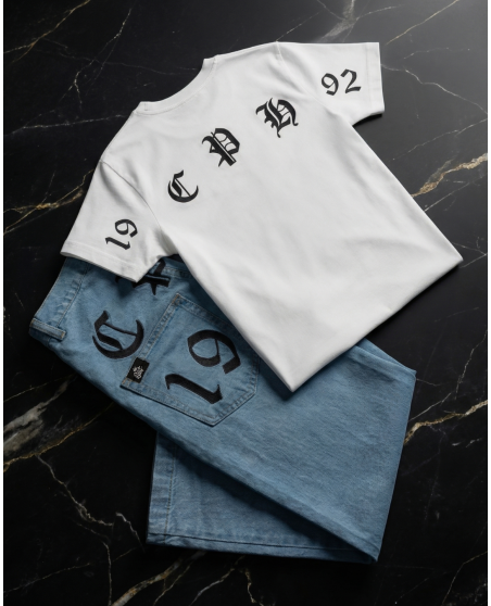 BSAT CPH 1992 White n Black Heavy Tee