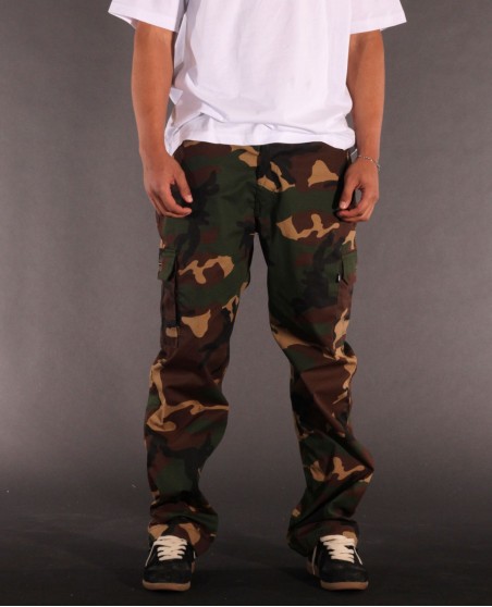BSAT Medium Weight Regular Fit Cargo Pants Camo Stretch Waist™