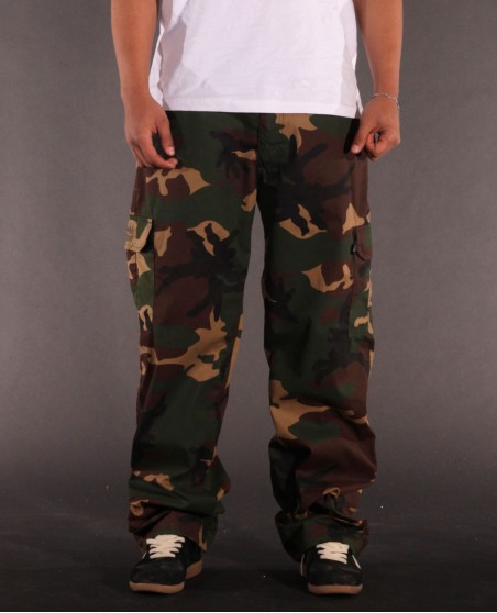 BSAT Medium Weight Baggy Cargo Pants Camo Stretch Waist™