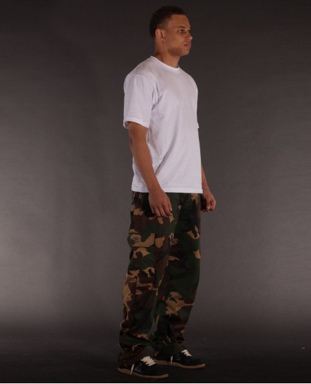 BSAT Medium Weight Baggy Cargo Pants Camo Stretch Waist™