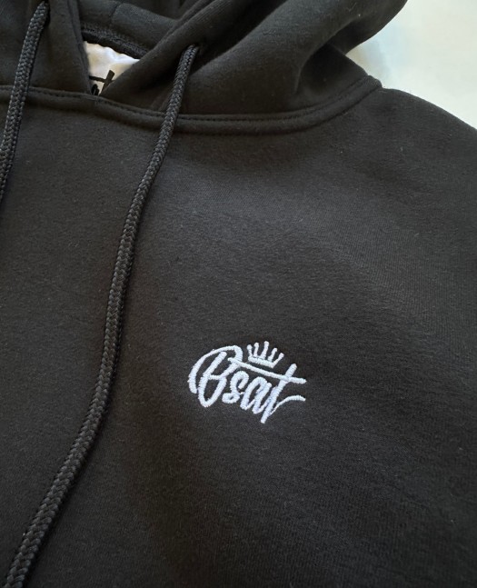 BSAT Crown Embroidery Hoodie Black