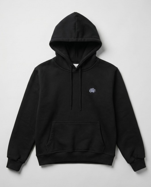 BSAT Crown Embroidery Hoodie Black