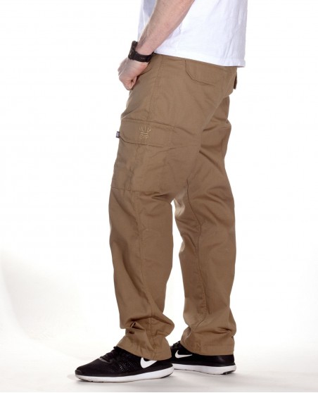 BSAT Medium Weight Regular Fit Cargo Pants Khaki Stretch Waist™