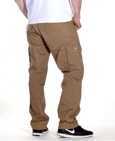 BSAT Medium Weight Regular Fit Cargo Pants Khaki Stretch Waist™