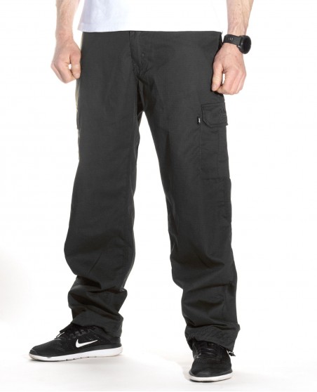BSAT Medium Weight Baggy Cargo Pants Dark Grey Stretch Waist™