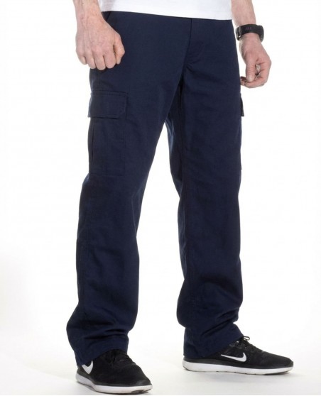 BSAT Medium Weight Baggy Cargo Pants Navy Stretch Waist™