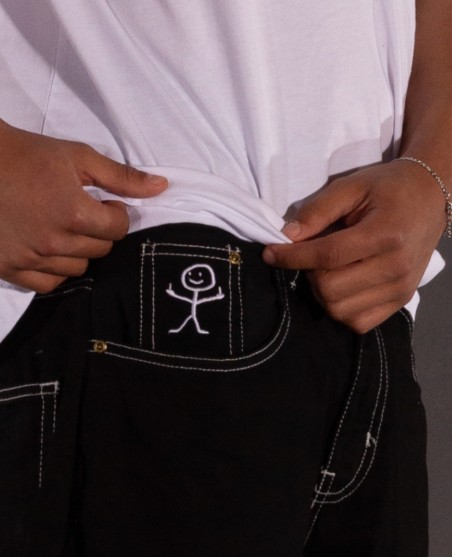 BSAT Stickman Baggy Jorts The Fingers Black Vol.2