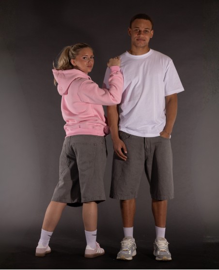 BSAT Bronx Dark Stone Grey Flow Denim Baggy Jorts