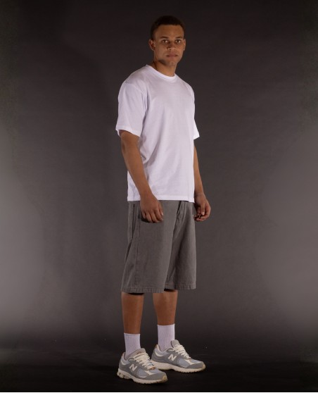 BSAT Bronx Dark Stone Grey Flow Denim Baggy Jorts