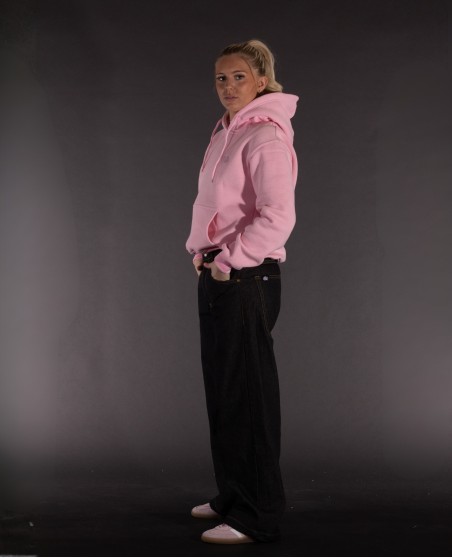 BSAT Crown Embroidery Hoodie Soft Pink