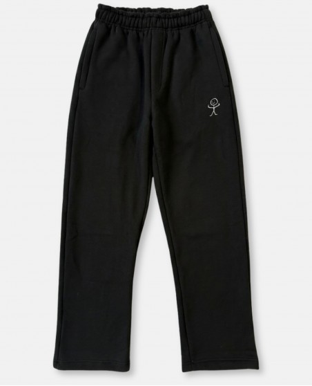 BSAT Stickman Baggy Sweatpants The Finger Black