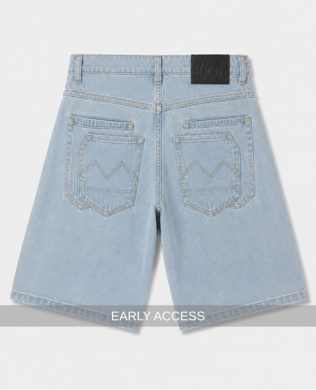BSAT 4 Pocket Blazed Up Baggy Jorts Light Blue