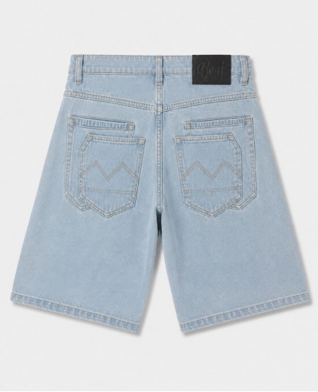 BSAT 4 Pocket Blazed Up Baggy Jorts Light Blue