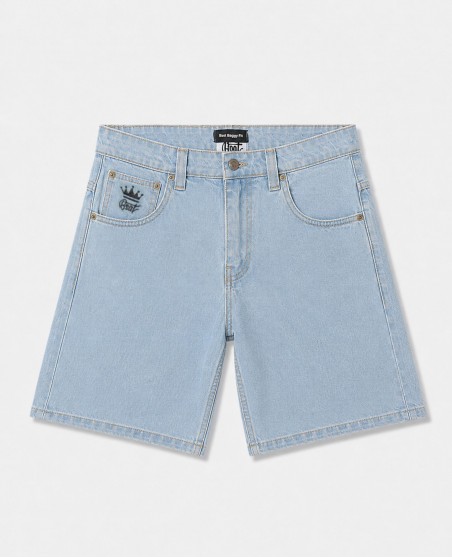 BSAT 4 Pocket Blazed Up Baggy Jorts Light Blue