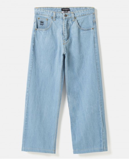 BSAT 4 Pocket Blazed Up Baggy Jeans Light Blue