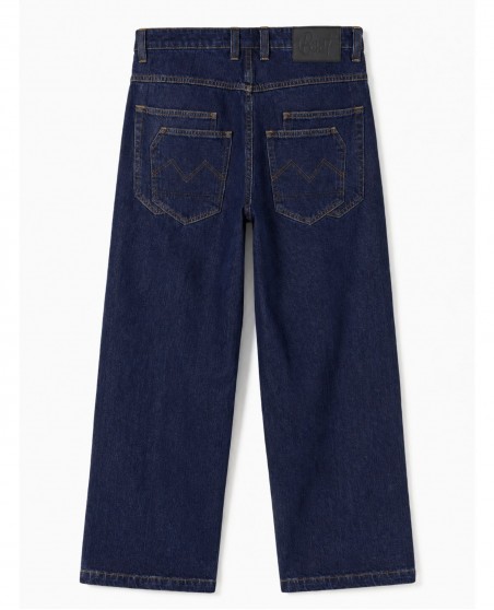 BSAT 4 Pocket Blazed Up Baggy Jeans Indigo Blue