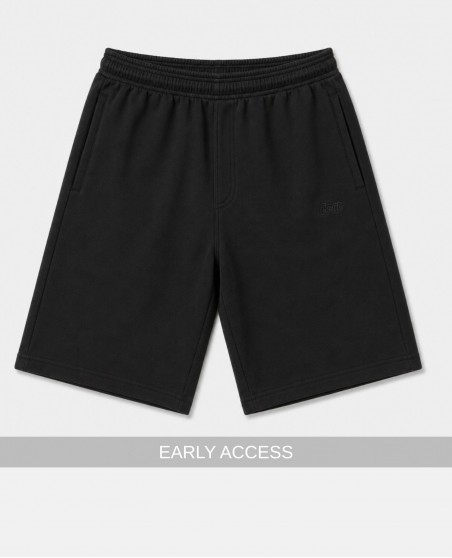 BSAT Bronx Zipped Baggy Sweatshorts Ultra Soft Black