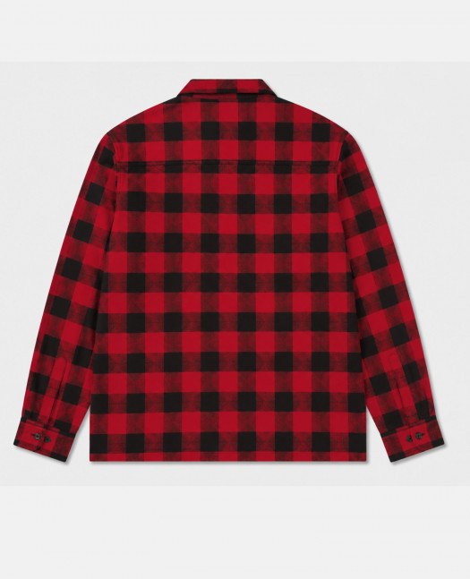 BSAT Studio Flannel Zip Shirt Grid Red