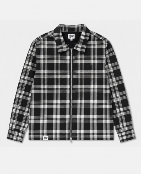 BSAT Studio Flannel Zip Shirt Grid Black
