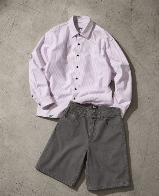 BSAT Lilac Studio Shirt & Grey Baggy...