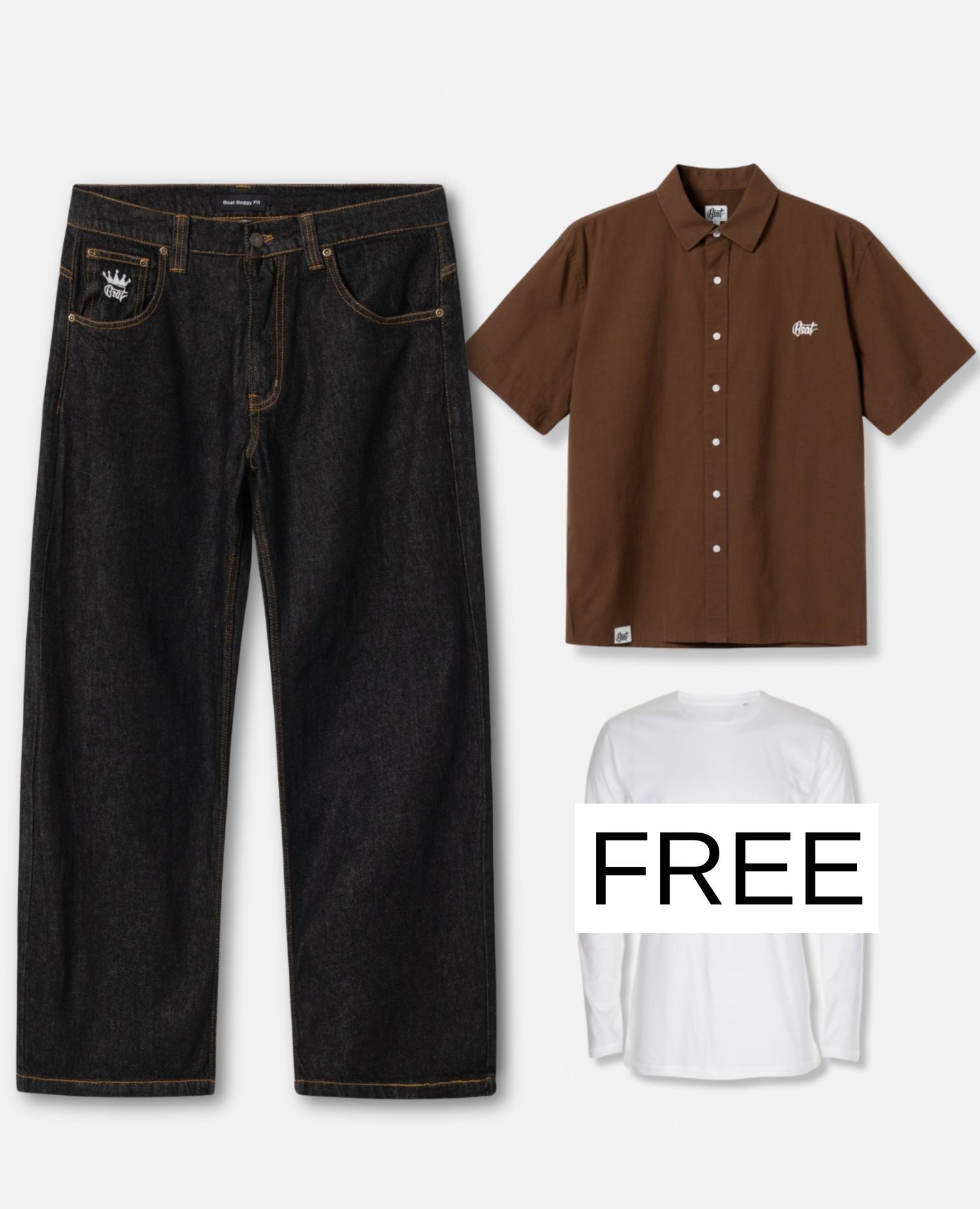 The BSAT overshirt and Raw Black outfit