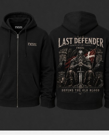 Nordic Worlds The Last Defender Zip Hoodie Black