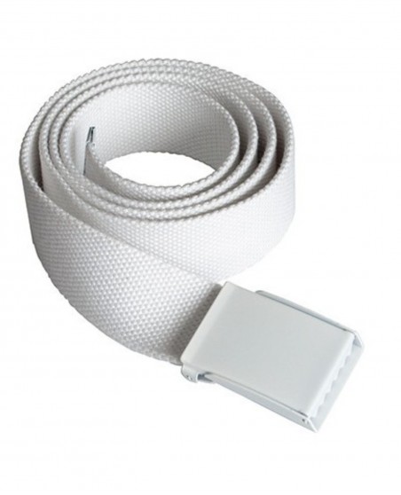 Solid Color Belt Polyester White