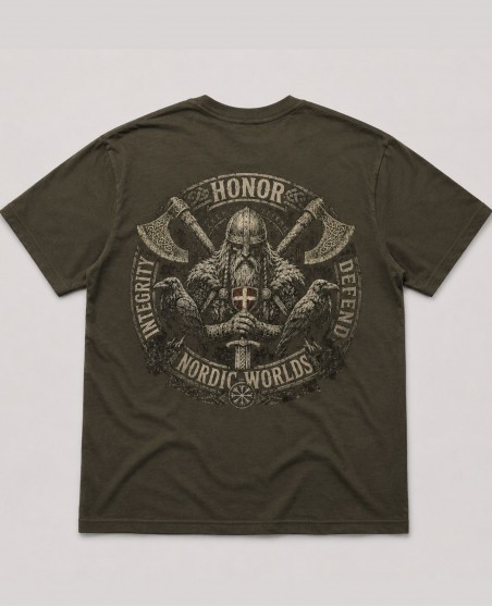 Nordic Worlds Honor & Integrity T-Shirt Steel Grey