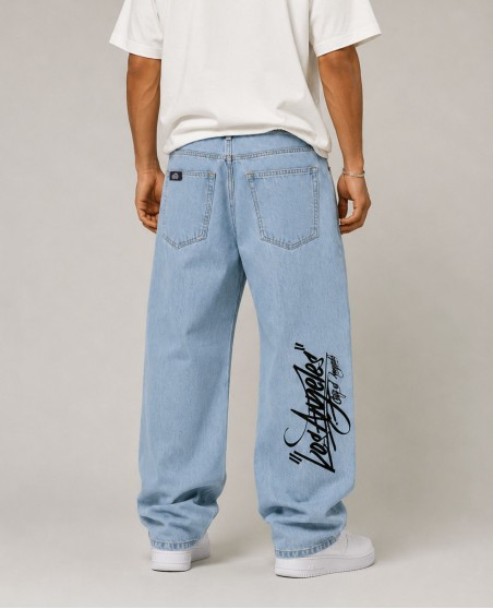 BSAT Westside Los Angeles Baggy Jeans Light Blue