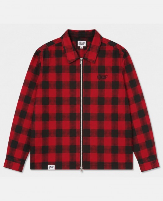BSAT Studio Flannel Zip Shirt Grid...