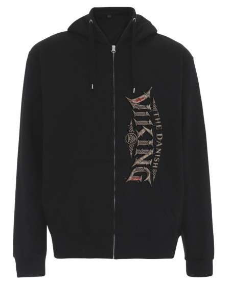 Nordic Worlds The Danish Viking Zip Hoodie Black