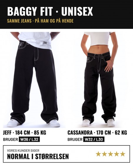 BSAT Stickman Baggy Jeans The Fingers Black Vol.2