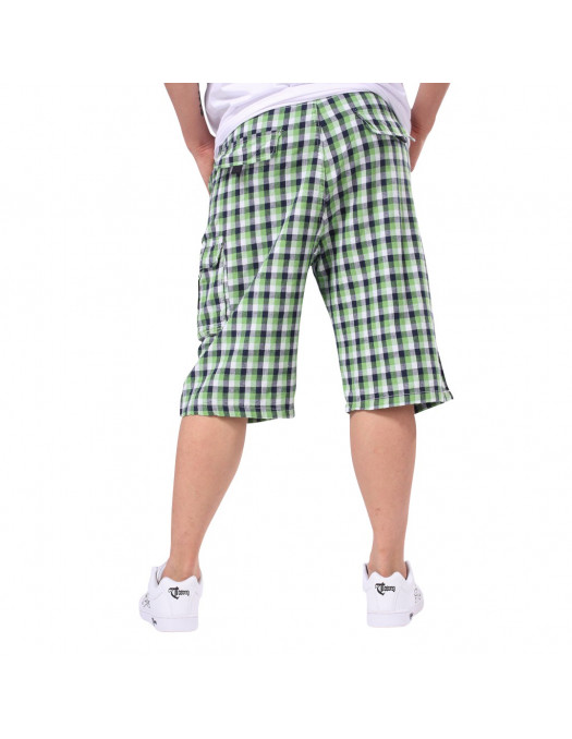 L.A. Plaid Green Shorts med bælte