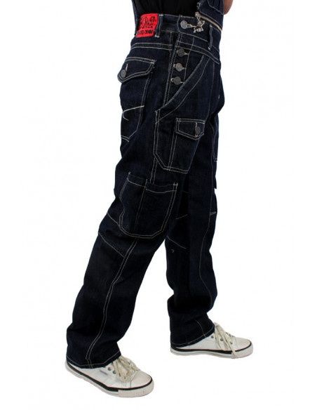 Brooklyn Mint Detachable Engineered One Piece Jumpsuit-Overalls Jeans