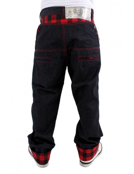 Dirty Money Scottish Red Check Jeans
