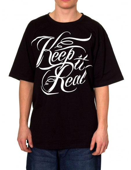 Townz Keep It Real Black Baggy T-shirt