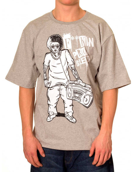 Townz F**kin Problem Baggy T-shirt Grey