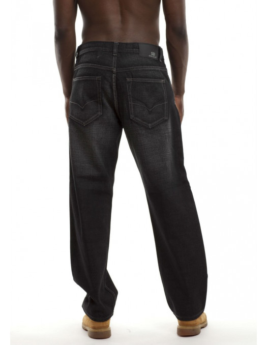 Royal Blue Baggy Jeans Harlem Black