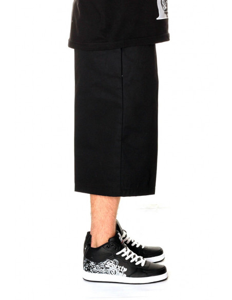 Access Baggy Plain Chino Shorts Black