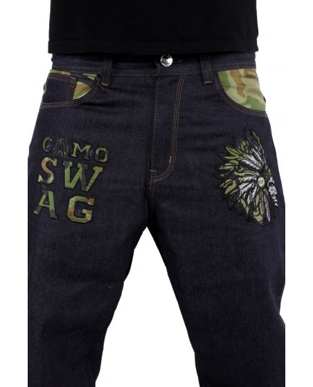 Dirty Money Jeans Camo Swag Chief Raw