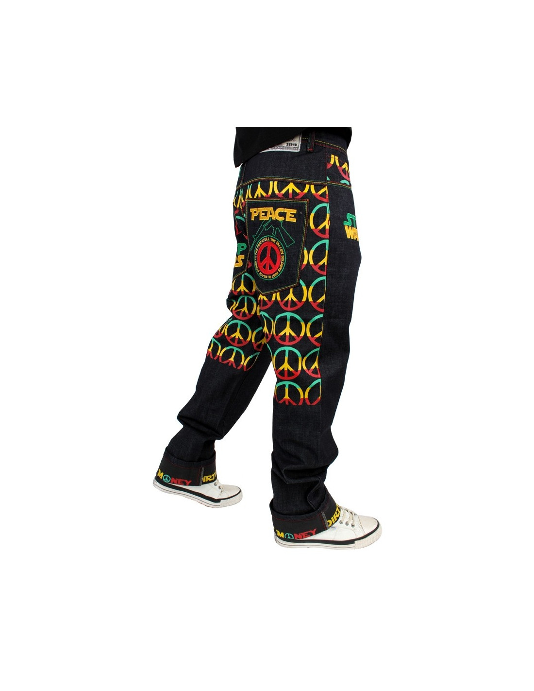 Dirty Money Wars Rasta Jeans