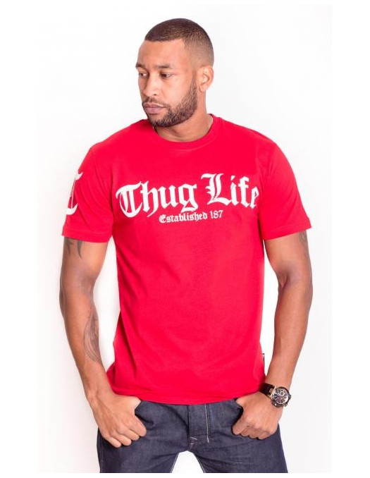 Thug Life T-Shirt Est 187 Red