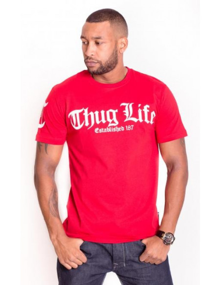 Thug Life T-Shirt Est 187 Red