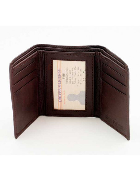 Leather Wallet/Tri-Fold Brown