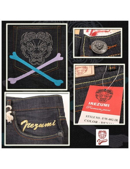 Irezumi Premium Denim Skull Jeans