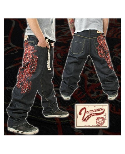 Irezumi Baggy Jeans, Japanese...