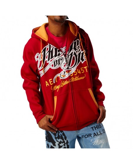 Townz Zip Hoody Hustle or die Punainen